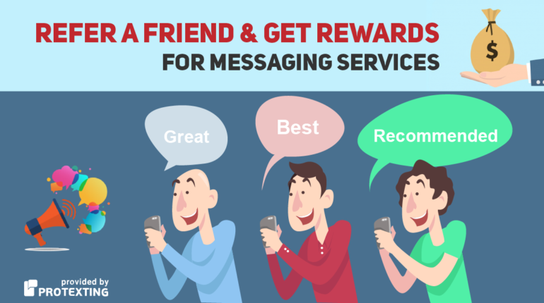 Reffer a friend for messaging services