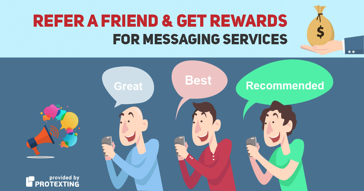 Reffer a friend for messaging services