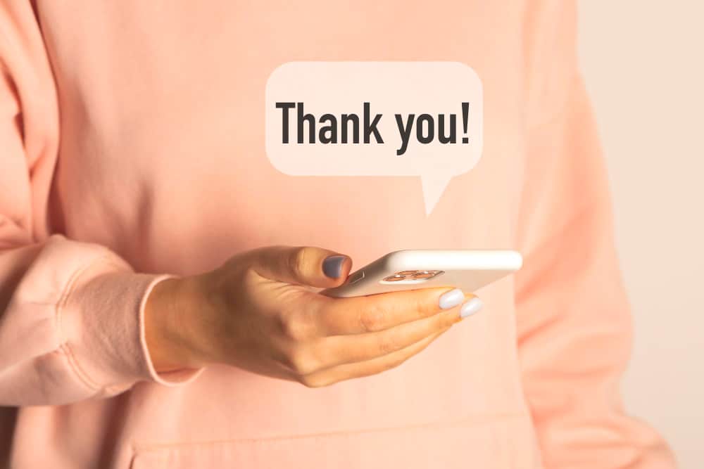Quickly send thank-you messages post-donation