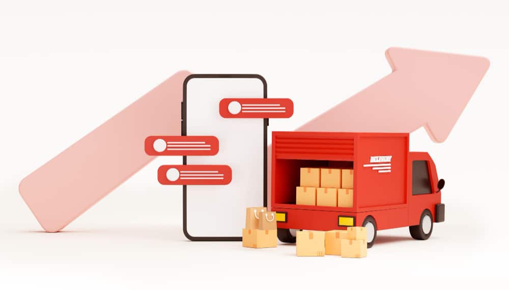 provider uses SMS to keep customers updated on the status of their shipments